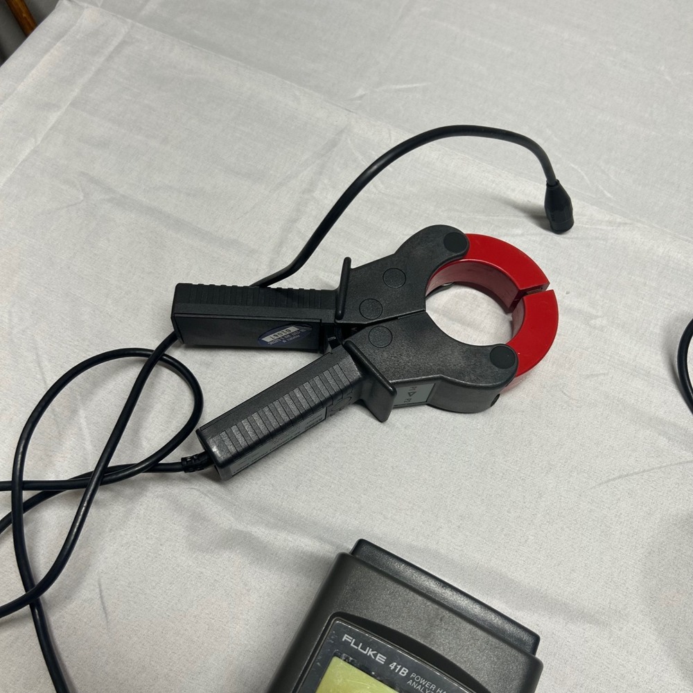 Working Fluke 41B Power Harmonics Analyzer Handheld Meter with Clamps and Cables - Picture 4 of 5